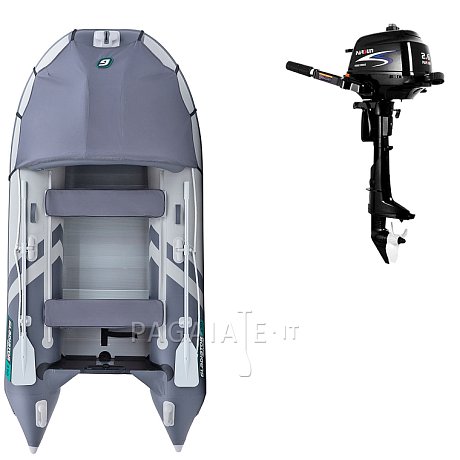 Gommone GLADIATOR ACTIVE C330AL light dark grey - gommone gonfiabile con pavimento in alluminio