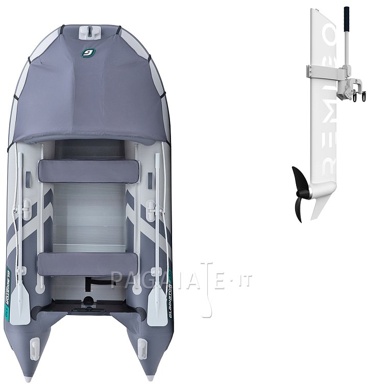 Gommone GLADIATOR ACTIVE C330AL light dark grey - gommone gonfiabile con pavimento in alluminio