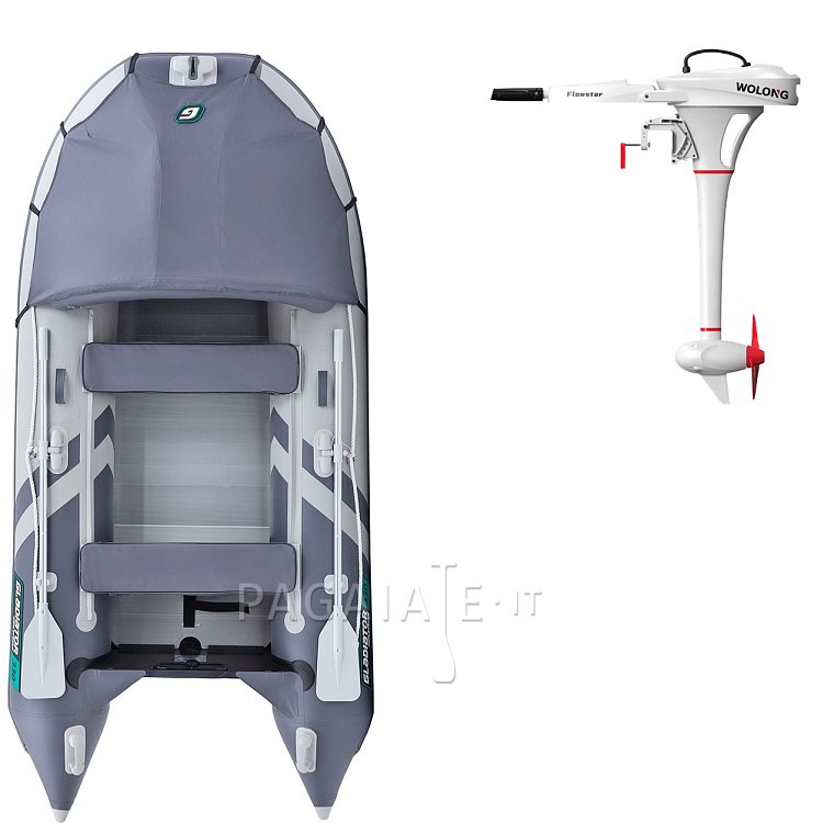 Gommone GLADIATOR ACTIVE C330AL light dark grey - gommone gonfiabile con pavimento in alluminio