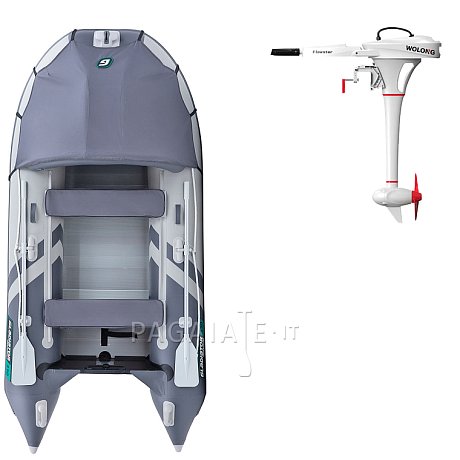 Gommone GLADIATOR ACTIVE C330AL light dark grey - gommone gonfiabile con pavimento in alluminio