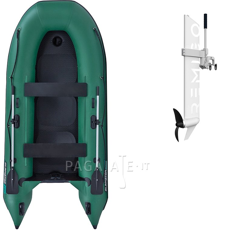 Gommone GLADIATOR CLASSIC B330AD green - gommone gonfiabile con pavimento in drop-stitch