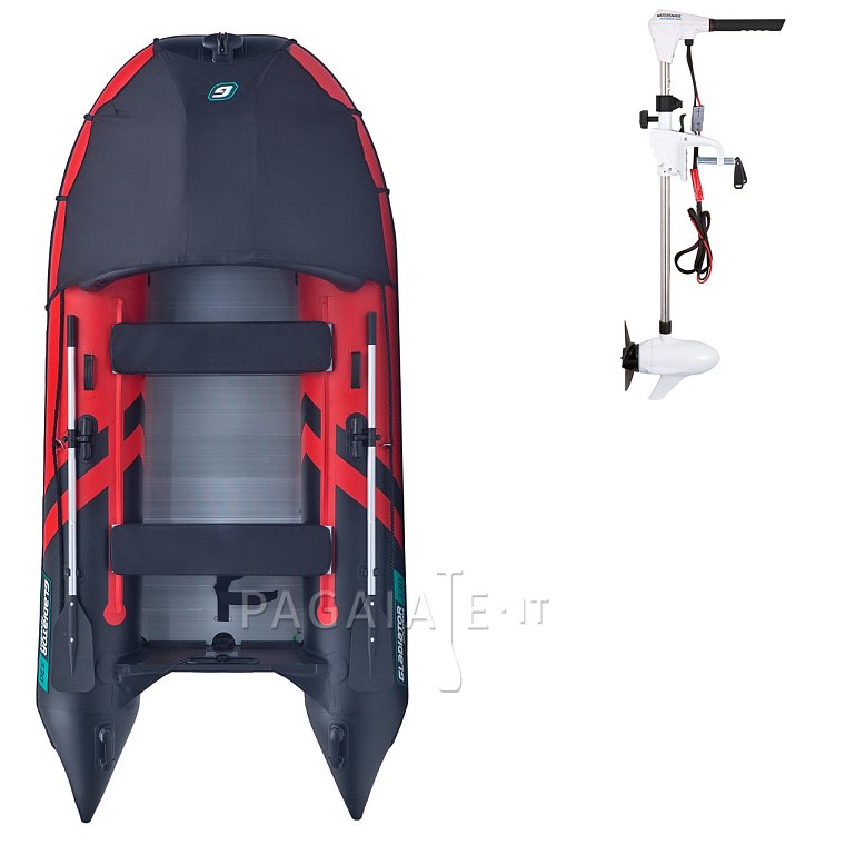 Gommone GLADIATOR ACTIVE C330AL red black - gommone gonfiabile con pavimento in alluminio
