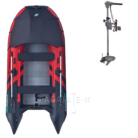 Gommone GLADIATOR ACTIVE C330AL red black - gommone gonfiabile con pavimento in alluminio