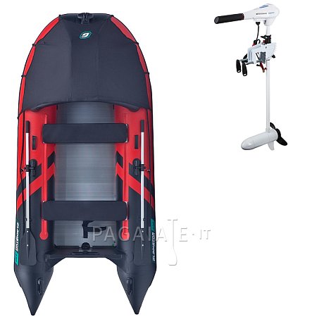 Gommone GLADIATOR ACTIVE C330AL red black - gommone gonfiabile con pavimento in alluminio