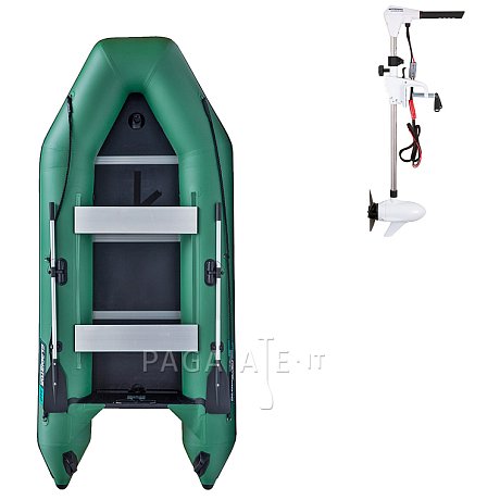 Gommone GLADIATOR LIGHT AK340WF green - gommone gonfiabile con pavimento in legno