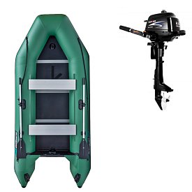 Gommone GLADIATOR LIGHT AK340WF green - gommone gonfiabile con pavimento in legno
