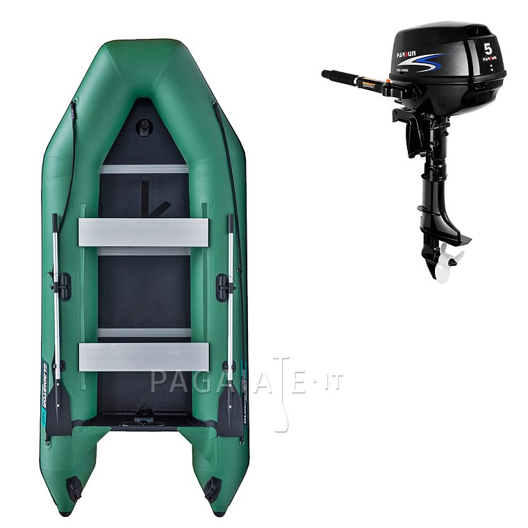 Gommone GLADIATOR LIGHT AK340WF green - nafukovací člun s dřevěnou podlahou