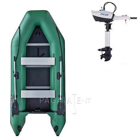 Gommone GLADIATOR LIGHT AK340WF green - gommone gonfiabile con pavimento in legno