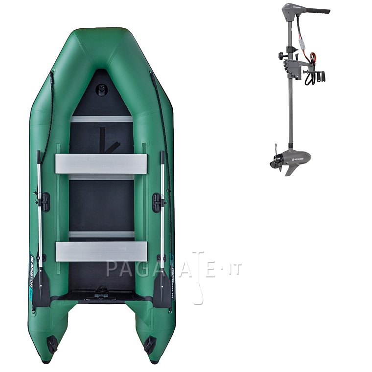 Gommone GLADIATOR LIGHT AK340WF green - gommone gonfiabile con pavimento in legno
