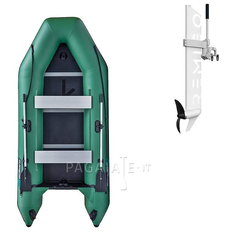 Gommone GLADIATOR LIGHT AK340WF green - nafukovací člun s dřevěnou podlahou