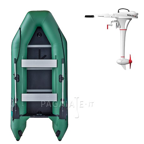 Gommone GLADIATOR LIGHT AK340WF green - gommone gonfiabile con pavimento in legno