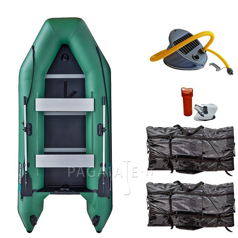 Gommone GLADIATOR LIGHT AK340WF green - nafukovací člun s dřevěnou podlahou