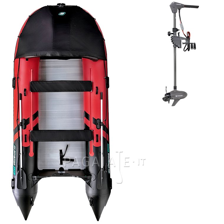 Gommone GLADIATOR ACTIVE C420AL red black - gomone gonfiabile con pavimento in alluminio
