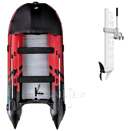 Gommone GLADIATOR ACTIVE C420AL red black - gomone gonfiabile con pavimento in alluminio