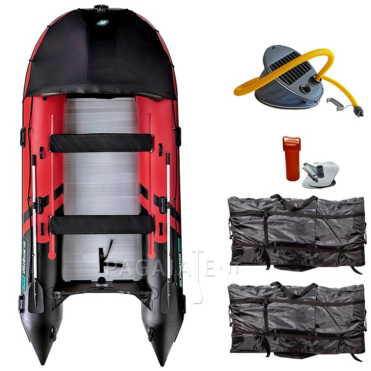 Gommone GLADIATOR ACTIVE C420AL red black - gomone gonfiabile con pavimento in alluminio