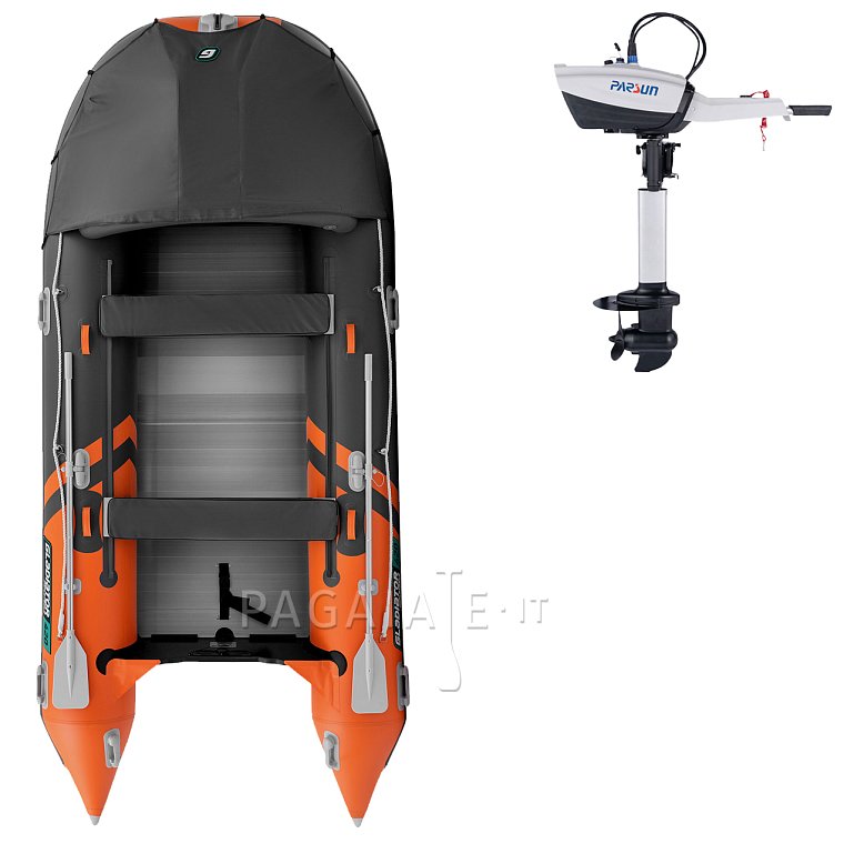 Gommone GLADIATOR ACTIVE C420AL orange dark grey - gomone gonfiabile con pavimento in alluminio