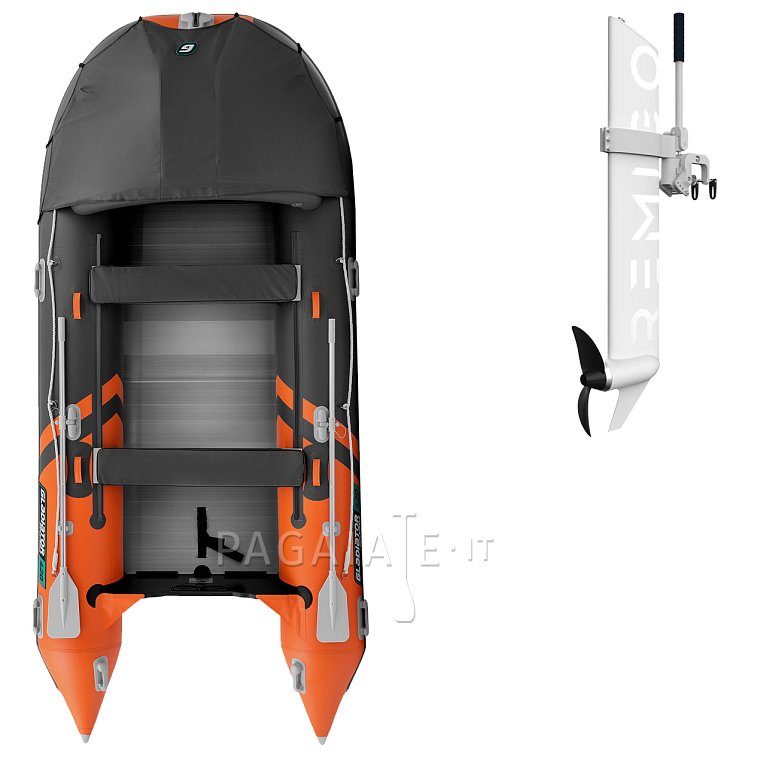 Gommone GLADIATOR ACTIVE C420AL orange dark grey - gomone gonfiabile con pavimento in alluminio