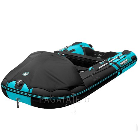 Gommone GLADIATOR ACTIVE C420AL black turquoise - gomone gonfiabile con pavimento in alluminio