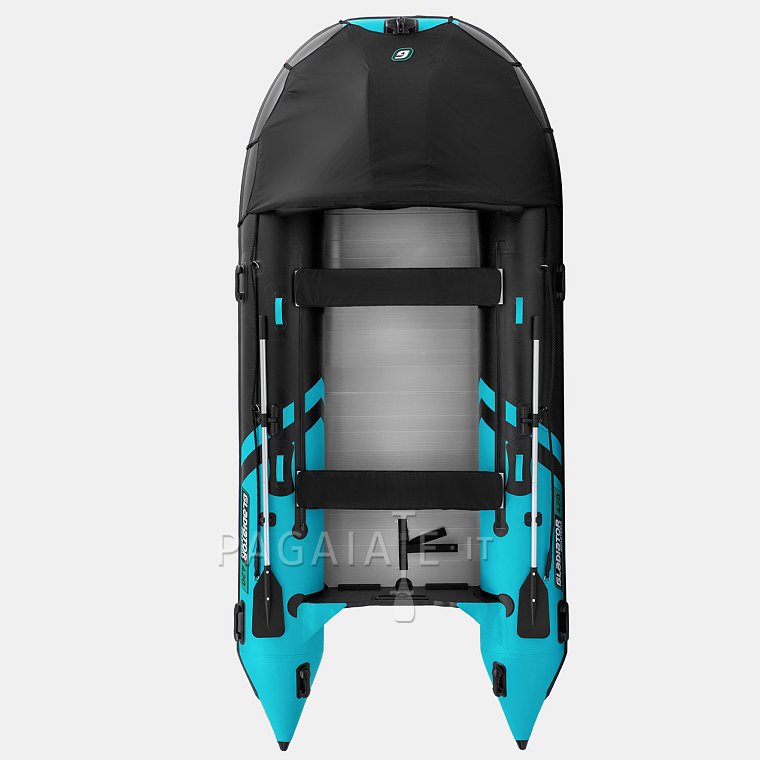 Gommone GLADIATOR ACTIVE C420AL black turquoise - gomone gonfiabile con pavimento in alluminio