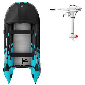 Gommone GLADIATOR ACTIVE C420AL black turquoise - gomone gonfiabile con pavimento in alluminio