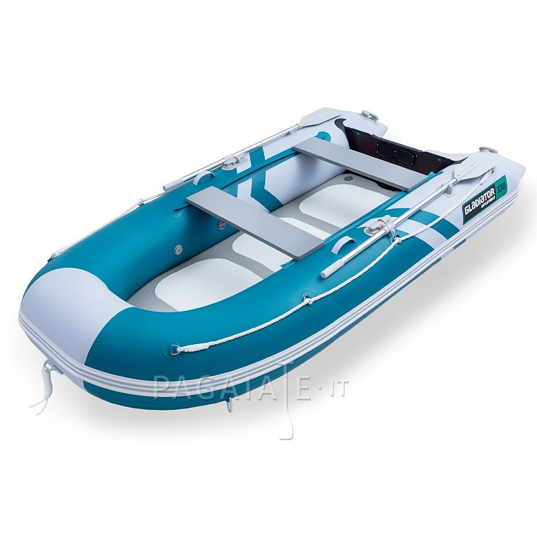 Gommone GLADIATOR CLASSIC B330AD sea green white - gommone gonfiabile con pavimento in drop-stitch