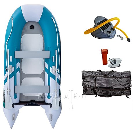 Gommone GLADIATOR CLASSIC B330AD sea green white - gommone gonfiabile con pavimento in drop-stitch