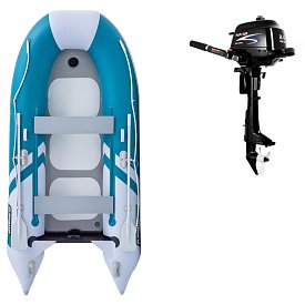 Gommone GLADIATOR CLASSIC B330AD sea green white - gommone gonfiabile con pavimento in drop-stitch