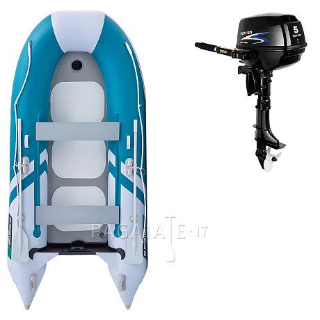 Gommone GLADIATOR CLASSIC B330AD sea green white - gommone gonfiabile con pavimento in drop-stitch