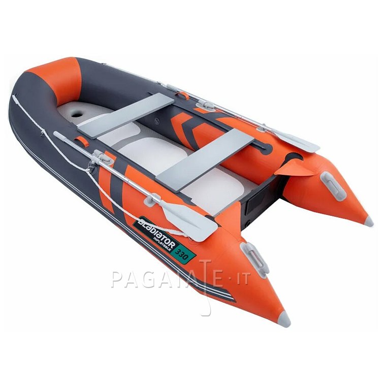 Gommone GLADIATOR CLASSIC B330AD orange dark grey - gommone gonfiabile con pavimento in drop-stitch