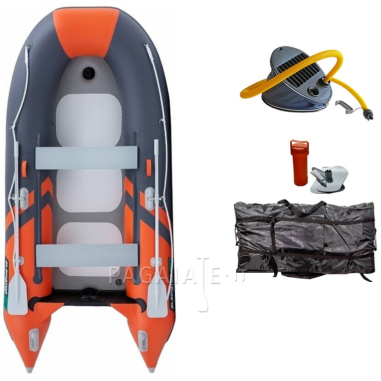Gommone GLADIATOR CLASSIC B330AD orange dark grey - gommone gonfiabile con pavimento in drop-stitch