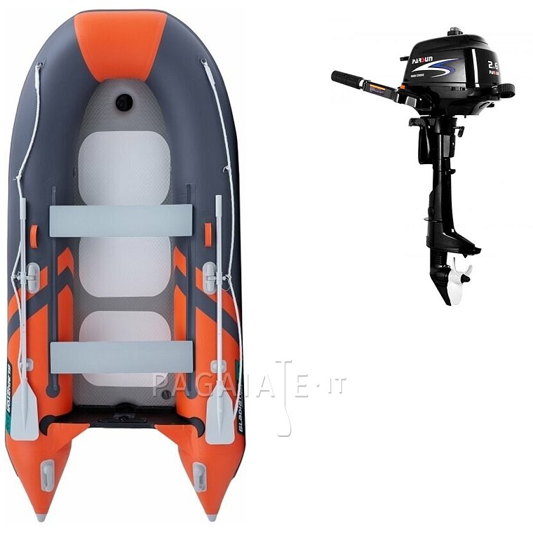 Gommone GLADIATOR CLASSIC B330AD orange dark grey - gommone gonfiabile con pavimento in drop-stitch