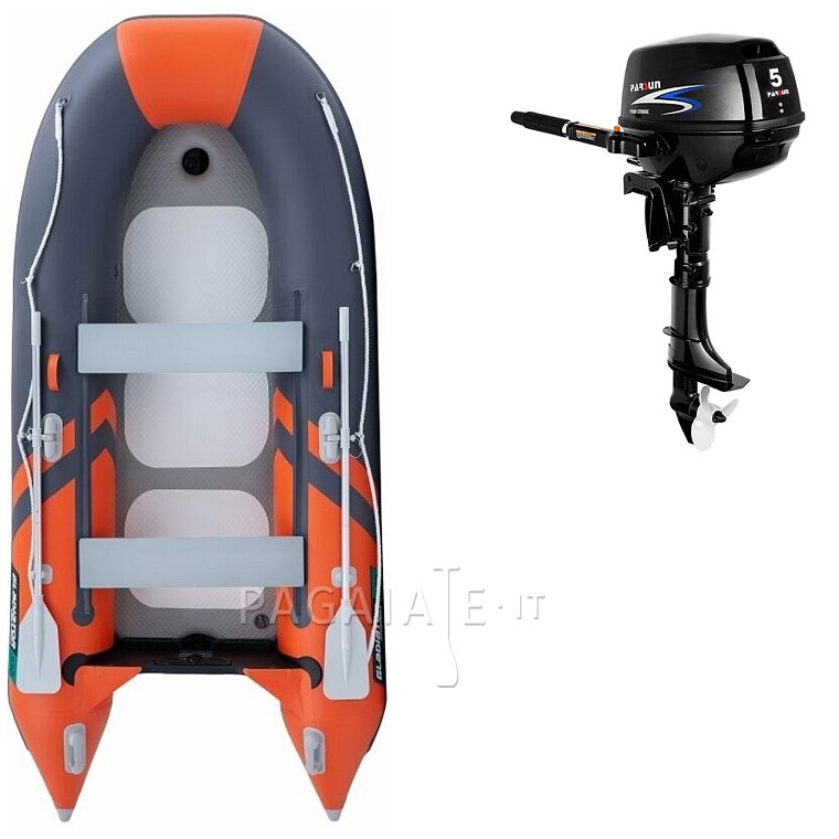 Gommone GLADIATOR CLASSIC B330AD orange dark grey - gommone gonfiabile con pavimento in drop-stitch