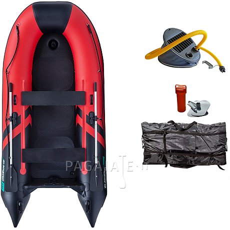 Gommone GLADIATOR CLASSIC B330AD red black - gommone gonfiabile con pavimento in drop-stitch