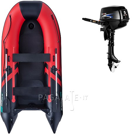 Gommone GLADIATOR CLASSIC B330AD red black - gommone gonfiabile con pavimento in drop-stitch