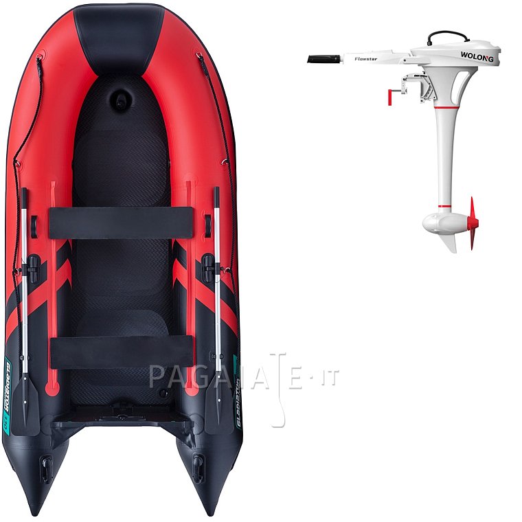 Gommone GLADIATOR CLASSIC B330AD red black - gommone gonfiabile con pavimento in drop-stitch