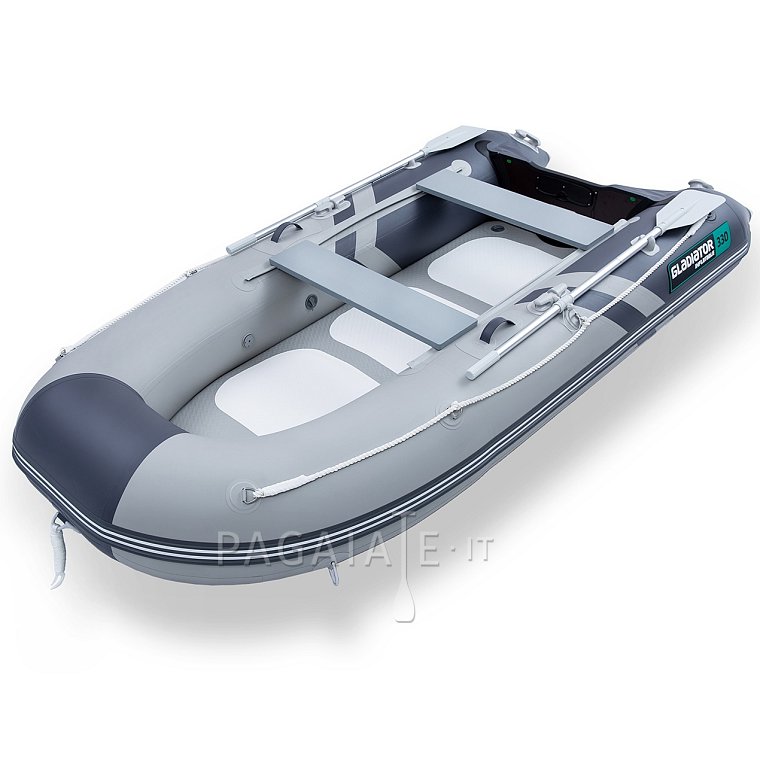 Gommone GLADIATOR CLASSIC B330AD light dark grey - gommone gonfiabile con pavimento in drop-stitch