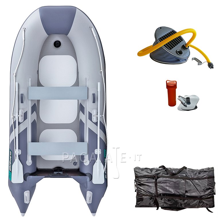 Gommone GLADIATOR CLASSIC B330AD light dark grey - gommone gonfiabile con pavimento in drop-stitch