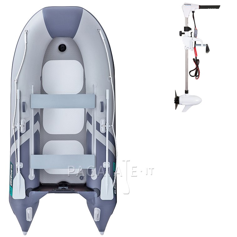 Gommone GLADIATOR CLASSIC B330AD light dark grey - gommone gonfiabile con pavimento in drop-stitch