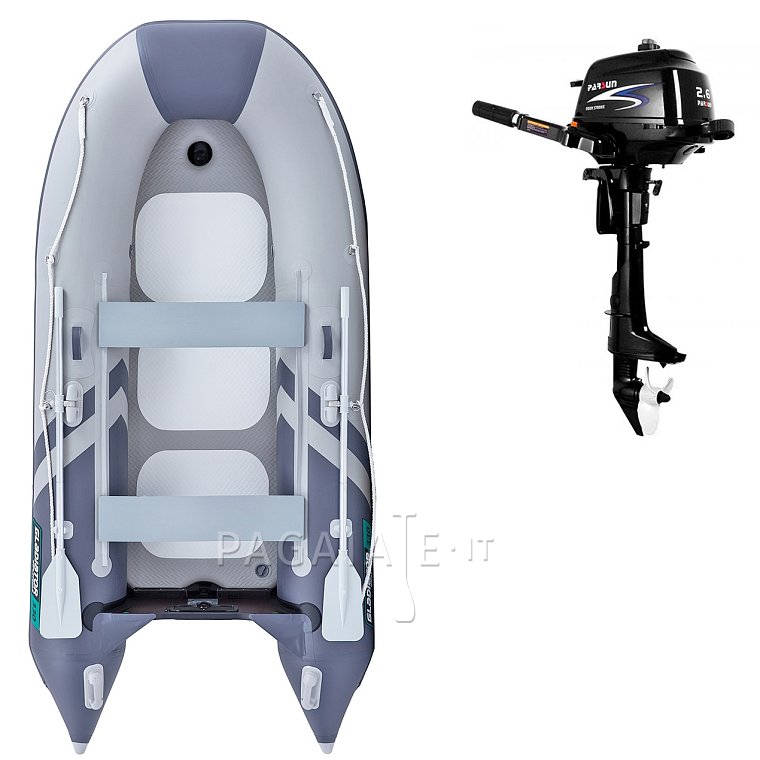 Gommone GLADIATOR CLASSIC B330AD light dark grey - gommone gonfiabile con pavimento in drop-stitch