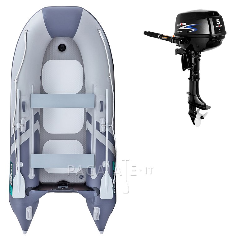 Gommone GLADIATOR CLASSIC B330AD light dark grey - gommone gonfiabile con pavimento in drop-stitch