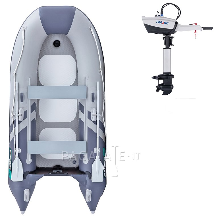 Gommone GLADIATOR CLASSIC B330AD light dark grey - gommone gonfiabile con pavimento in drop-stitch