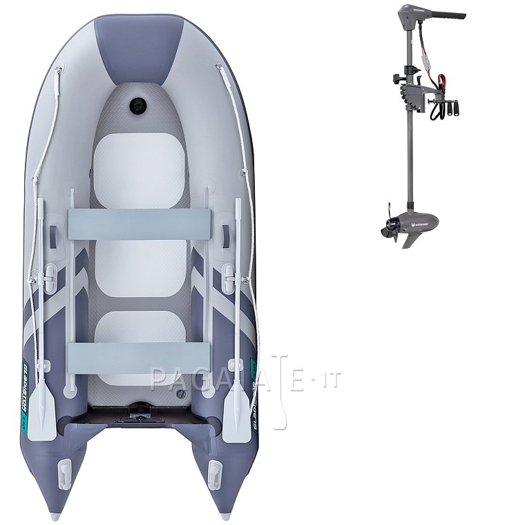 Gommone GLADIATOR CLASSIC B330AD light dark grey - gommone gonfiabile con pavimento in drop-stitch