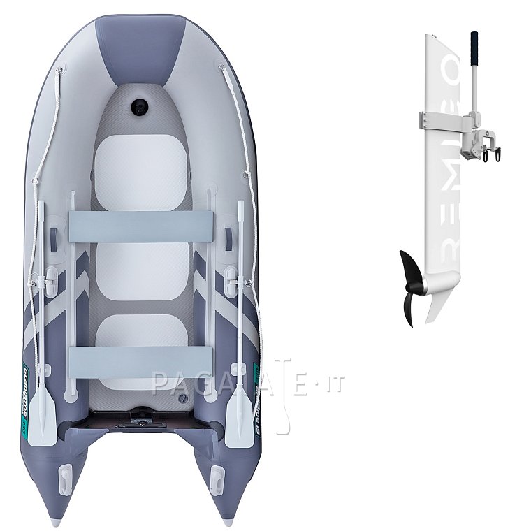 Gommone GLADIATOR CLASSIC B330AD light dark grey - gommone gonfiabile con pavimento in drop-stitch