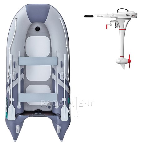 Gommone GLADIATOR CLASSIC B330AD light dark grey - gommone gonfiabile con pavimento in drop-stitch