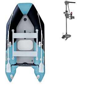 Gommone GLADIATOR LIGHT AK300AD black turquoise - gommone gonfiabile con pavimento in drop-stitch