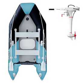 Gommone GLADIATOR LIGHT AK300AD black turquoise - gommone gonfiabile con pavimento in drop-stitch