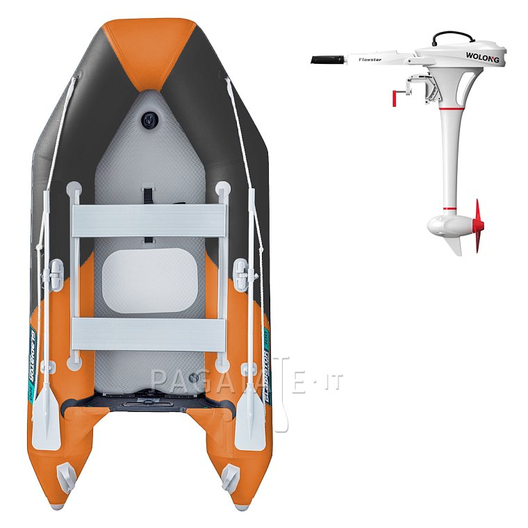 Gommone GLADIATOR LIGHT AK300AD orange dark grey - gommone gonfiabile con pavimento in drop-stitch