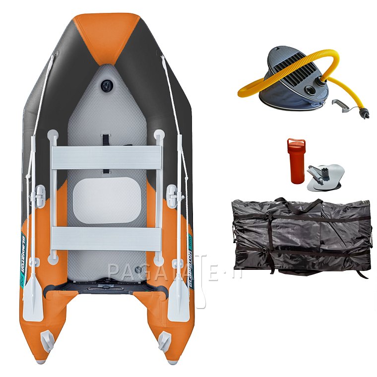 Gommone GLADIATOR LIGHT AK300AD orange dark grey - gommone gonfiabile con pavimento in drop-stitch