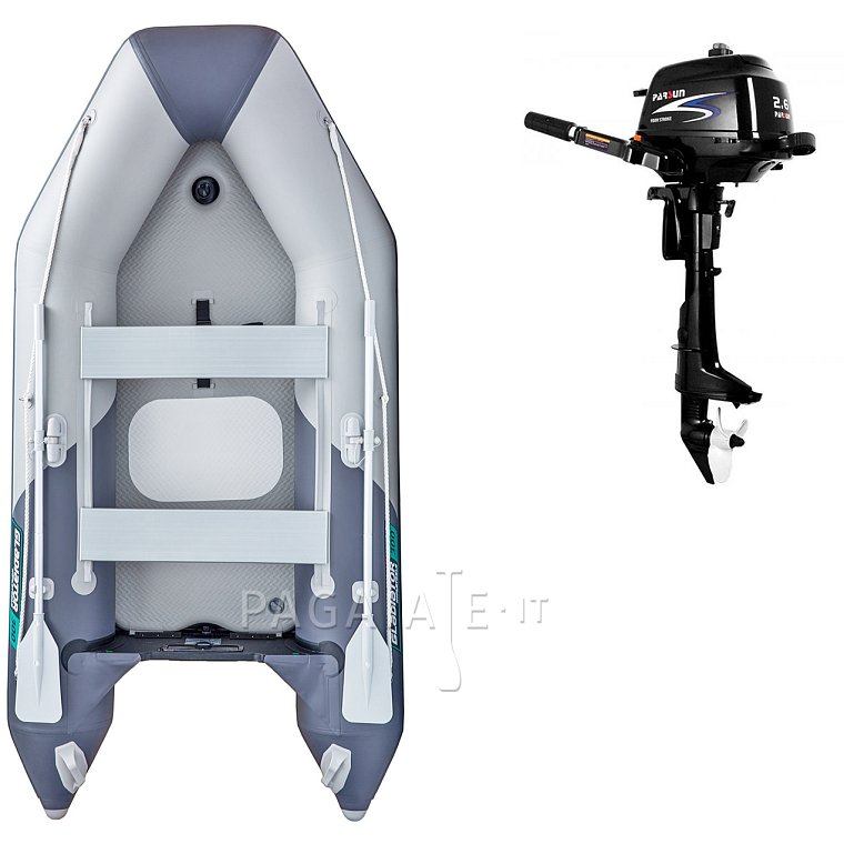 Gommone GLADIATOR LIGHT AK300AD orange dark grey - gommone gonfiabile con pavimento in drop-stitch