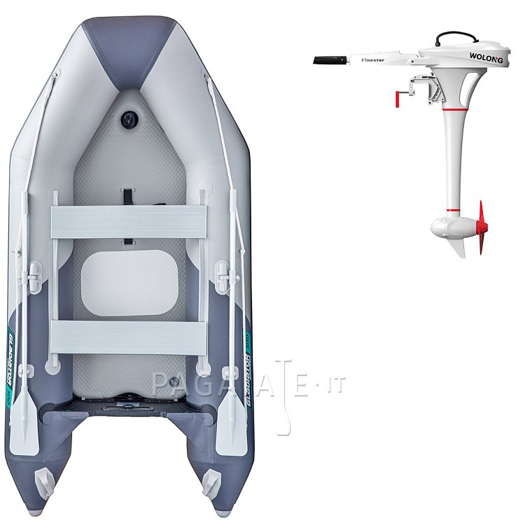 Gommone GLADIATOR LIGHT AK300AD orange dark grey - gommone gonfiabile con pavimento in drop-stitch